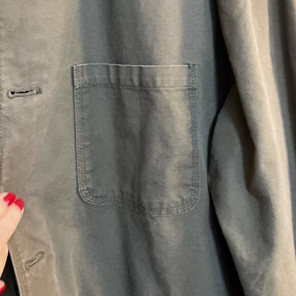 GHBass & Co Men’s XL Long Chore Coat Removable Flannel Liner Brown Jacket Collar - Picture 8 of 12